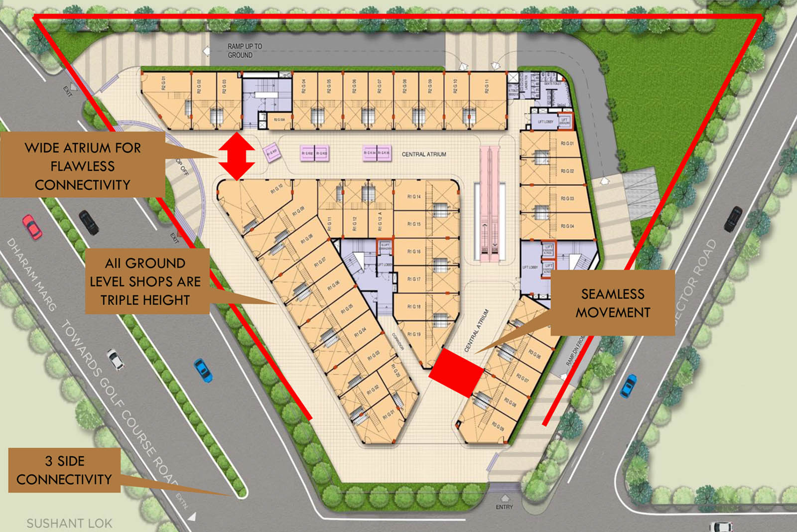 M3M Atrium 57 floor plan
